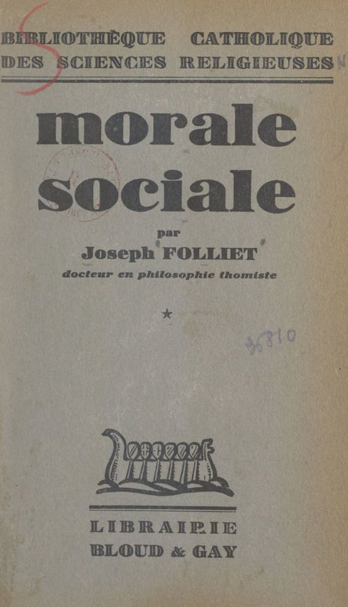 ebook cover of Morale sociale (1), by Joseph Folliet