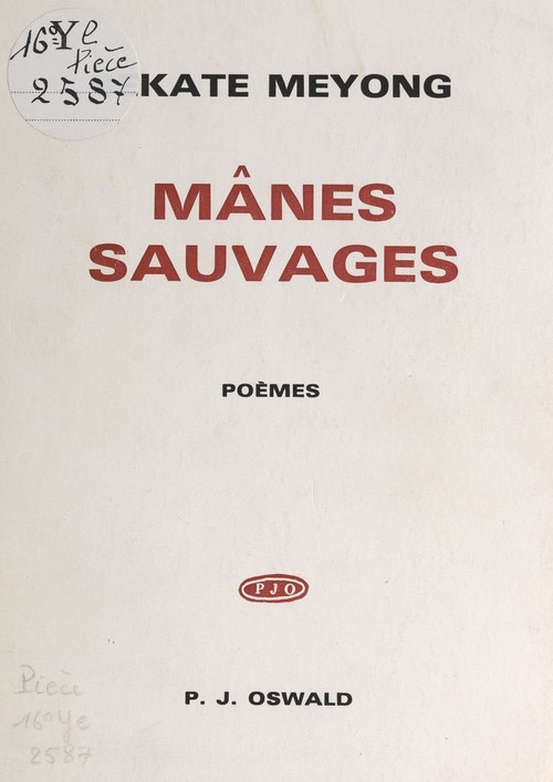 ebook cover of Mânes sauvages, by Meyong Bekate