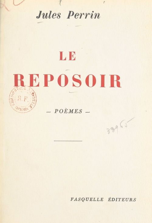 Couverture ebook de Le reposoir, de Jules Perrin
