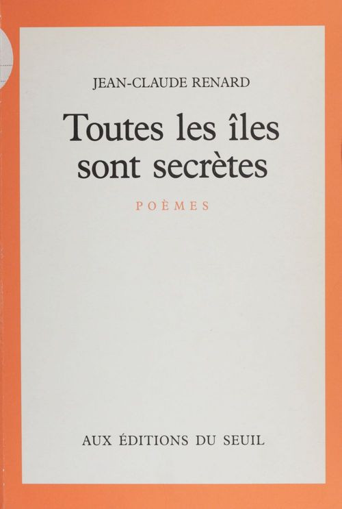Couverture ebook de Toutes les îles sont secrètes, de Renard Jean-Claude