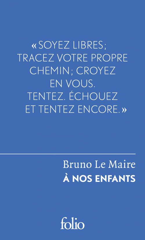 Couverture ebook de À nos enfants, de Bruno Le maire