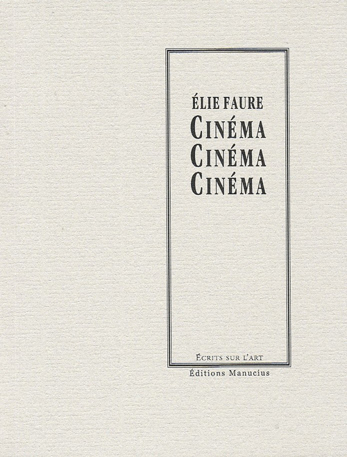 ebook cover of Cinéma, by Elie Faure