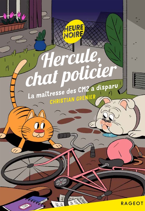 Couverture ebook de Hercule, chat policier - La maîtresse des CM2 a disparu, de Christian Grenier, Aurore Damant