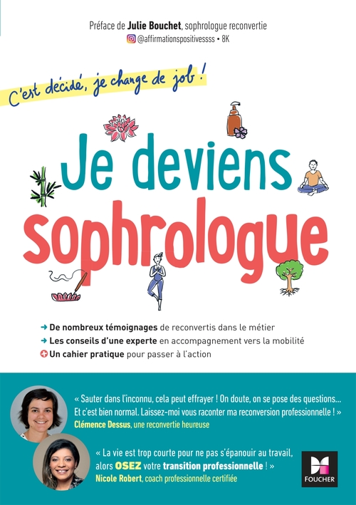 Couverture ebook de C'est décidé, je change de job ! Je deviens sophrologue, de Clémence Dessus, Nicole Robert
