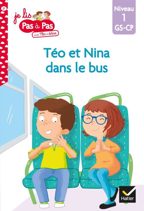 Couverture ebook de Téo et Nina GS-CP Niveau 1 - Téo et Nina dans le bus, de Isabelle Chavigny