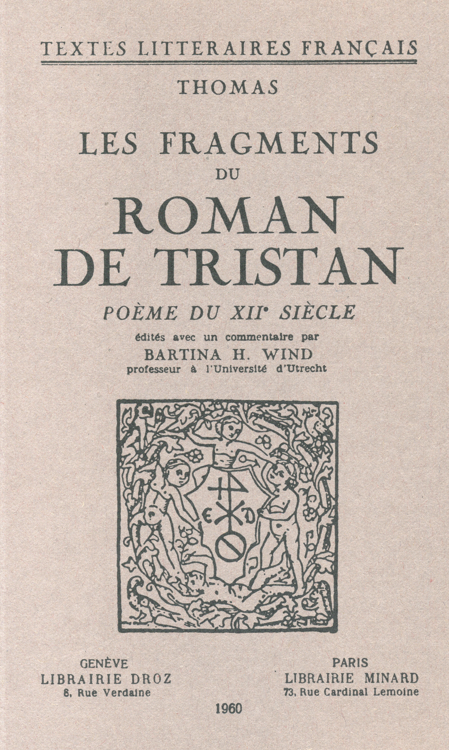 Couverture ebook de Les Fragments du roman de Tristan, de Thomas