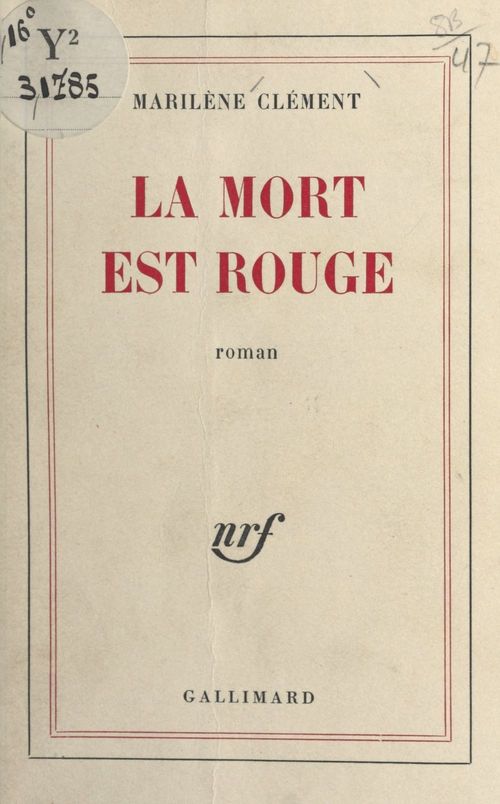 Couverture ebook de La mort est rouge, de Clement Marilene