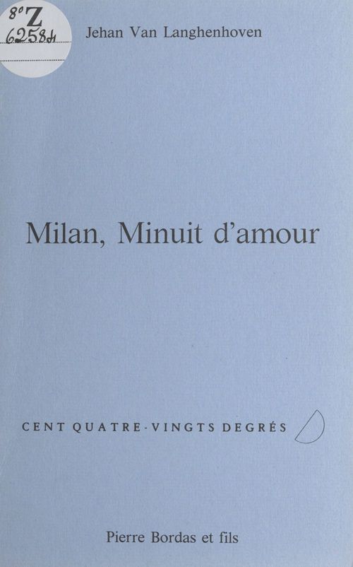 Couverture ebook de Milan, minuit d'amour, de Jehan Van Langhenhoven