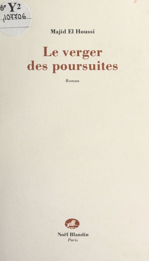 Couverture ebook de Le verger des poursuites, de Majid El Houssi
