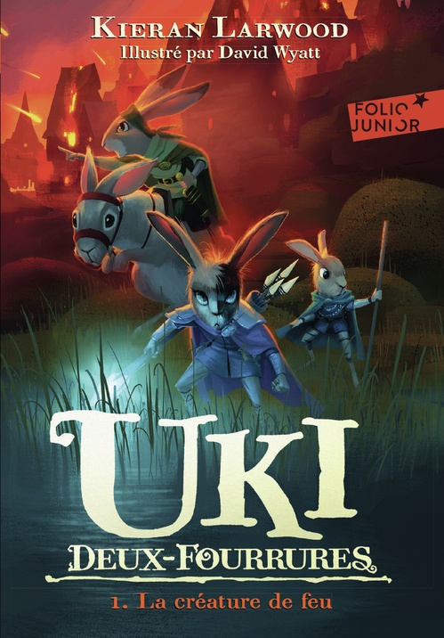 ebook cover of Uki Deux-Fourrures (Tome 1) - La créature de feu, by Kieran Larwood