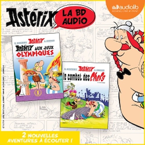 audiobook cover of Astérix aux Jeux Olympiques/Le Combat des chefs, by René Goscinny, Albert Uderzo