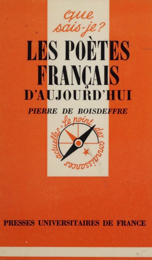 Couverture ebook de Les Poètes français d'aujourd'hui, de Pierre De Boisdeffre