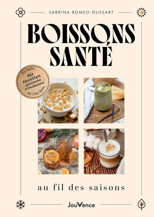 Couverture ebook de Boissons santé au fil des saisons, de Sabrina Romeo-Dussart