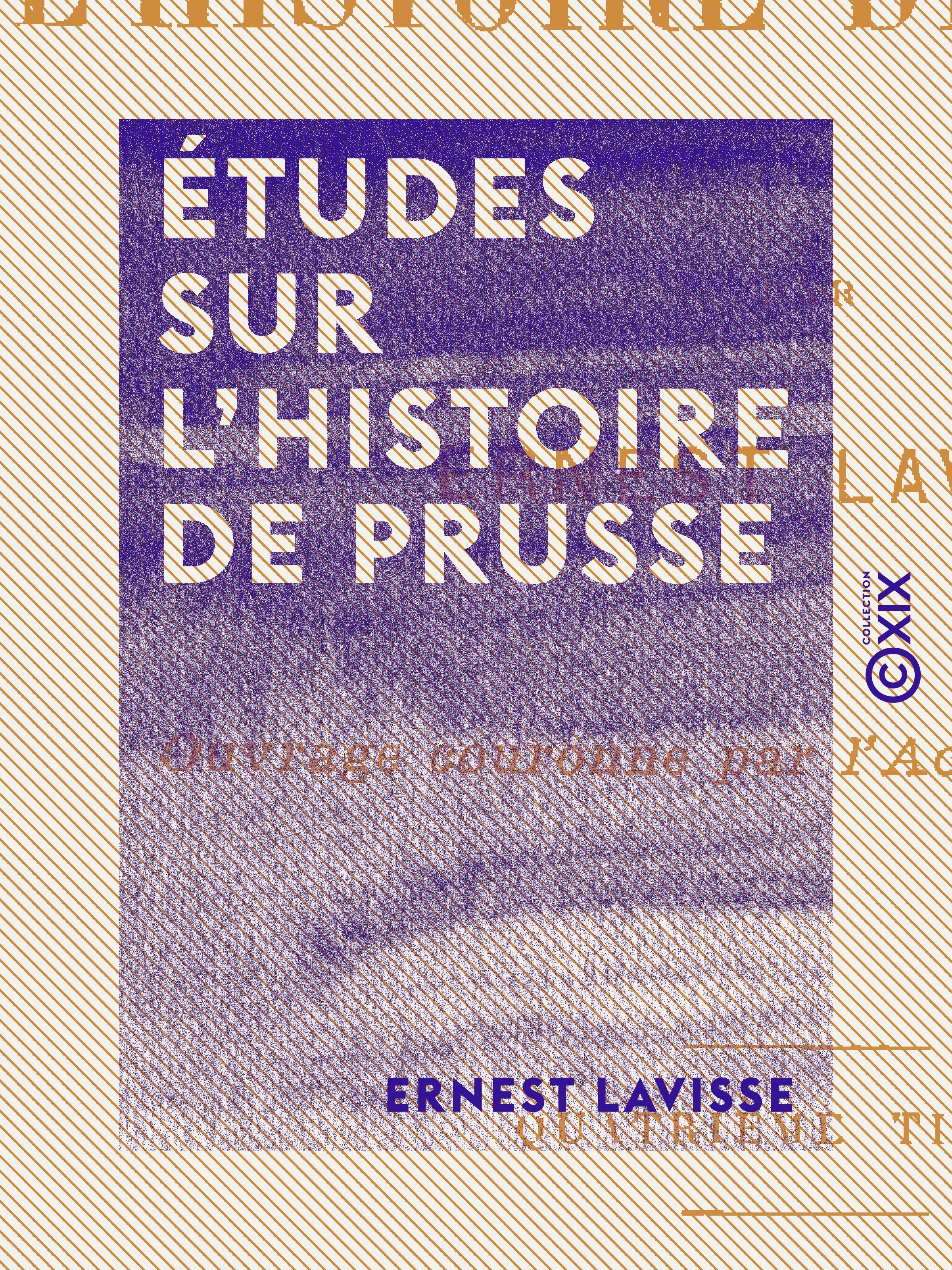 ebook cover of Études sur l'histoire de Prusse, by Ernest Lavisse