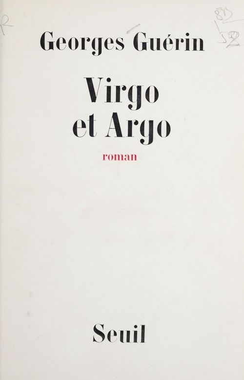 Couverture ebook de Virgo et Argo, de Georges Guerin