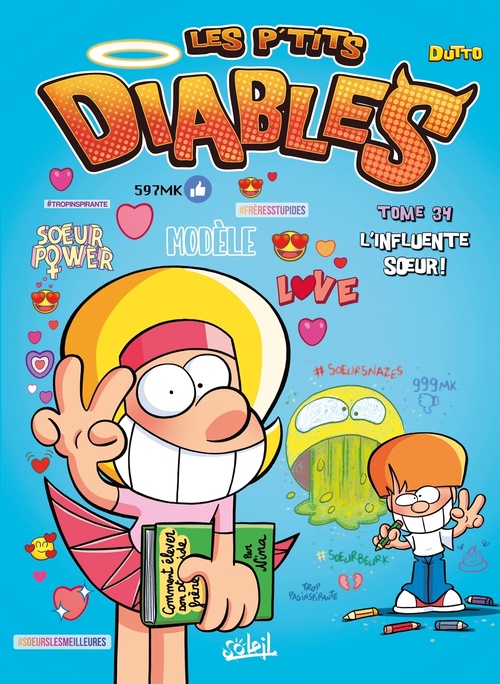 ebook cover of Les P'tits Diables T34 - L'Influente soeur !, by Olivier Dutto
