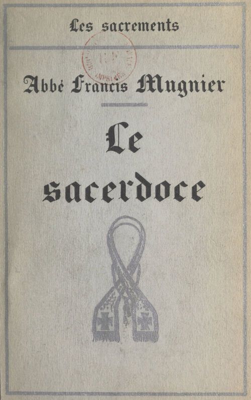 Couverture ebook de Le sacerdoce, de Francis Mugnier