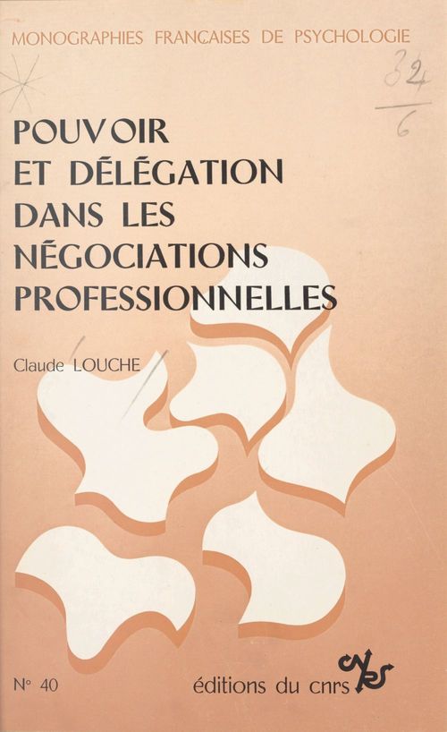 ebook cover of Pouvoir et délégation dans les négociations professionnelles, by Claude Louche