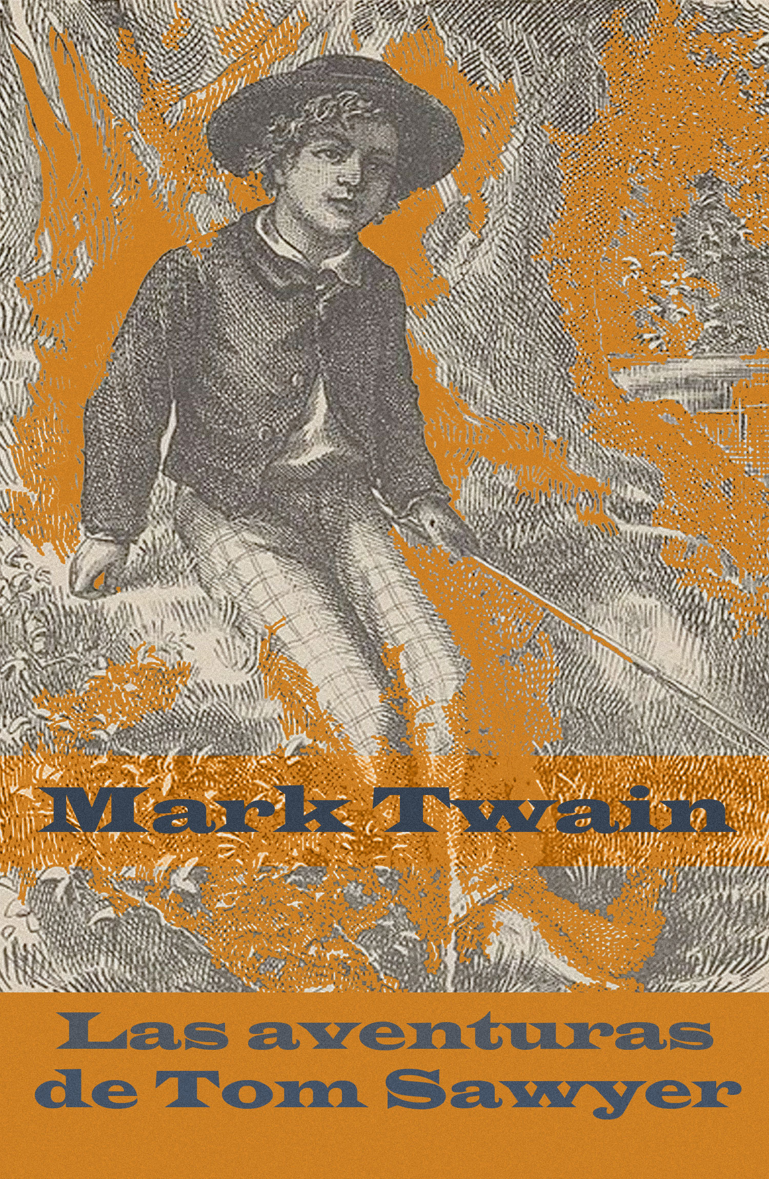 ebook cover of Las aventuras de Tom Sawyer (texto completo, con índice activo), by Mark Twain