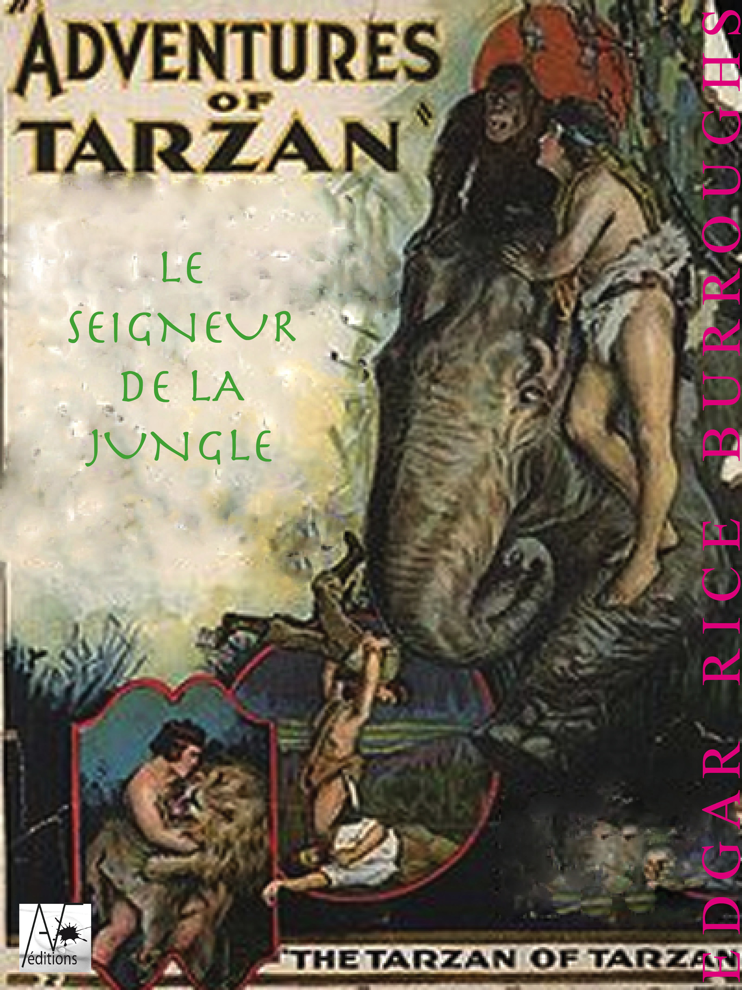 ebook cover of Le seigneur de la jungle, by Edgar Rice Burroughs