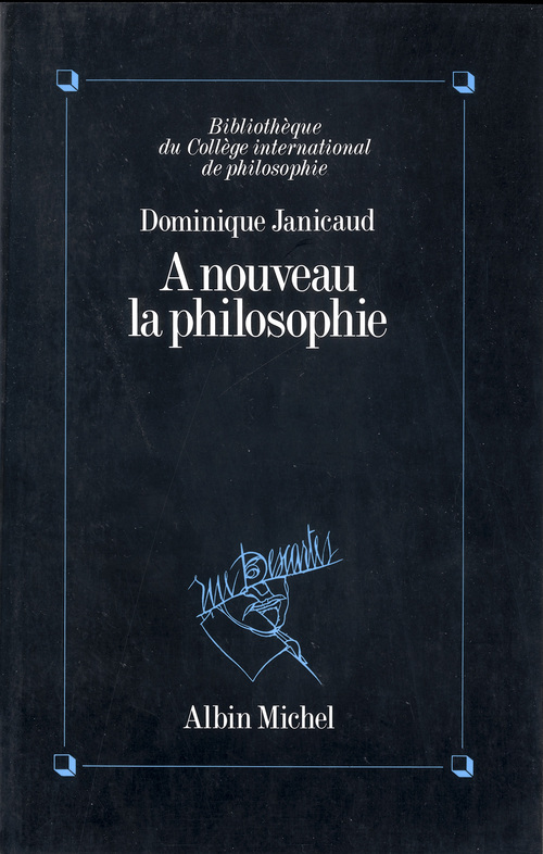Couverture ebook de À nouveau la philosophie, de Dominique Janicaud
