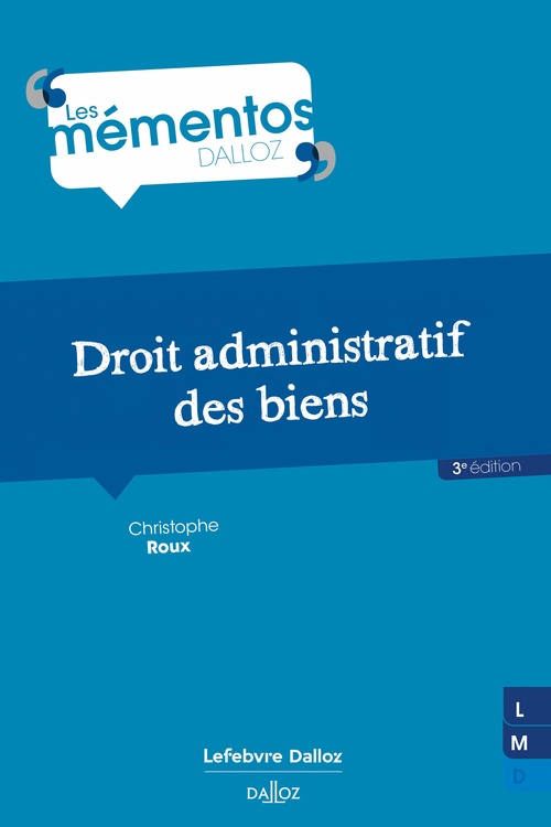 Couverture ebook de Droit administratif des biens 3ed, de Christophe Roux