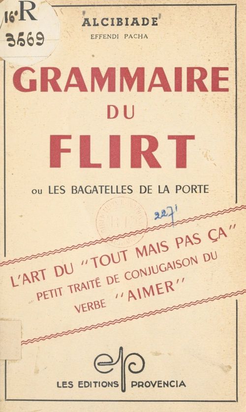 Couverture ebook de Grammaire du flirt, de Alcibiade