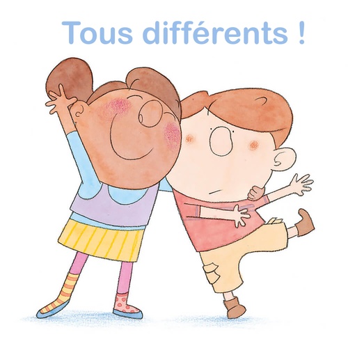 audiobook cover of Tous différents !, by Ziga x Gombac, Mickaël Escoffier, Alyssa Verbizh, Myrha Verbizh, Gemma Merimo, Clotilde Perrin