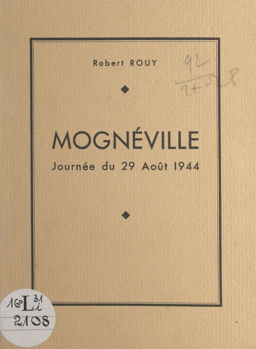 ebook cover of Mognéville, by Robert Rouy
