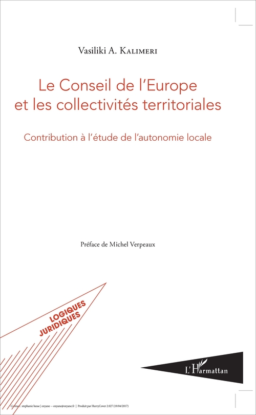 ebook cover of Le conseil de l'Europe et les collectivités territoriales, by Vasiliki A. Kalimeri