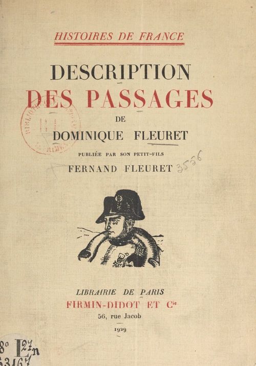 Couverture ebook de Description des passages de Dominique Fleuret, de Dominique Fleuret