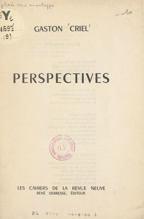 ebook cover of Perspectives, by Gaston Criel
