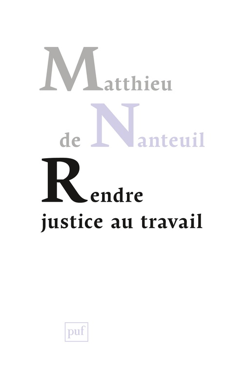 ebook cover of Rendre justice au travail, by Matthieu de Nanteuil
