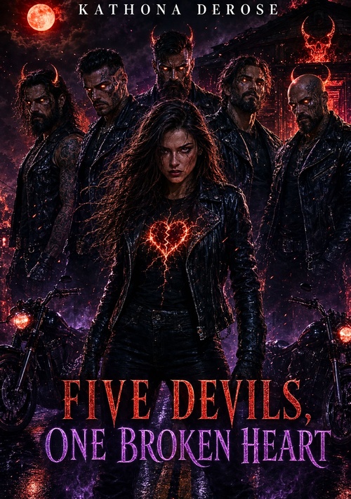 Couverture ebook de Five Devils, One Broken Heart, de Kathona DeRose