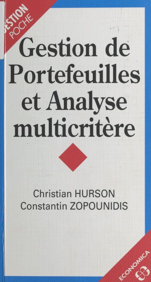 Couverture ebook de Gestion de portefeuille et analyse multicritère, de Hurson/Christian