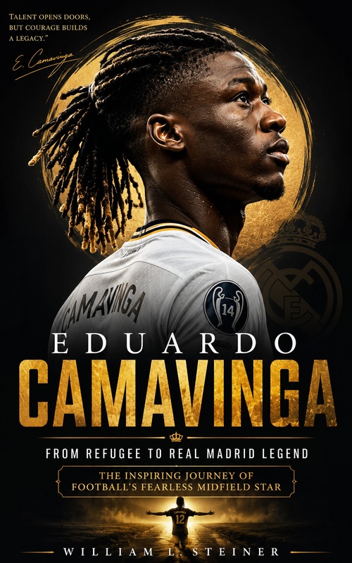 ebook cover of EDUARDO CAMAVINGA: FROM REFUGEE TO REAL MADRID LEGEND, by William L. Steiner