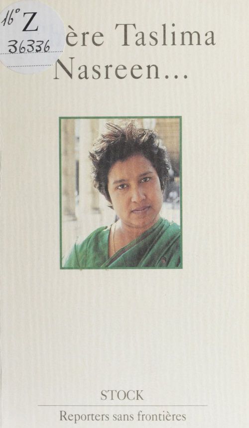 Couverture ebook de Chère Taslima Nasreen..., de Reporters sans frontières