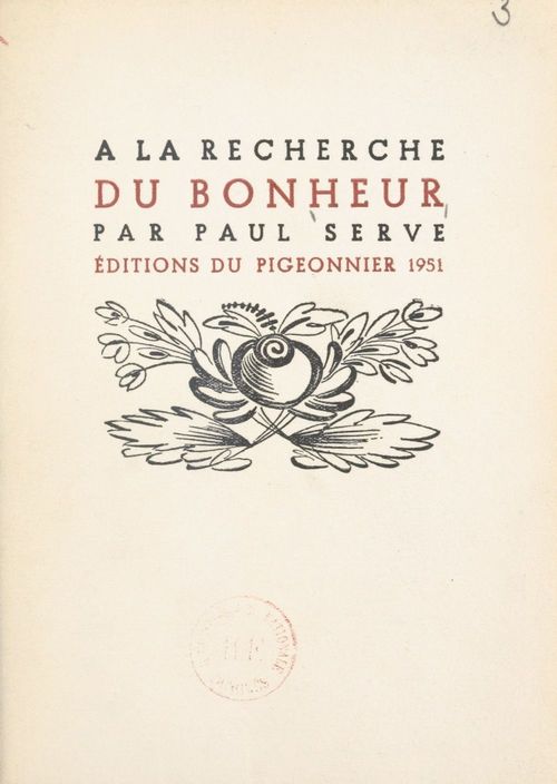 Couverture ebook de À la recherche du bonheur, de Paul Serve