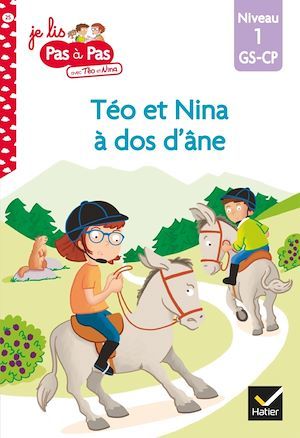 Couverture ebook de Téo et Nina GS CP Niveau 1 - Téo et Nina à dos d'âne, de Isabelle Chavigny, Marie-Hélène Van Tilbeurgh