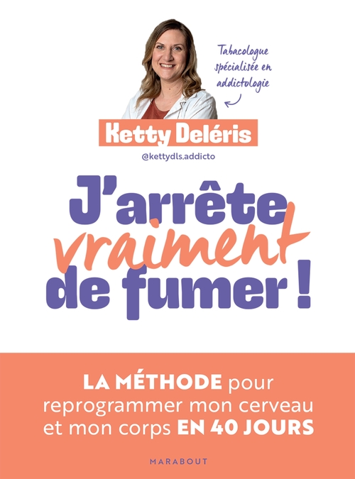 Couverture ebook de J'arrête vraiment de fumer !, de Ketty Deléris
