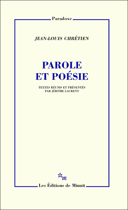 Couverture ebook de Parole et poésie, de Jean-Louis Chrétien