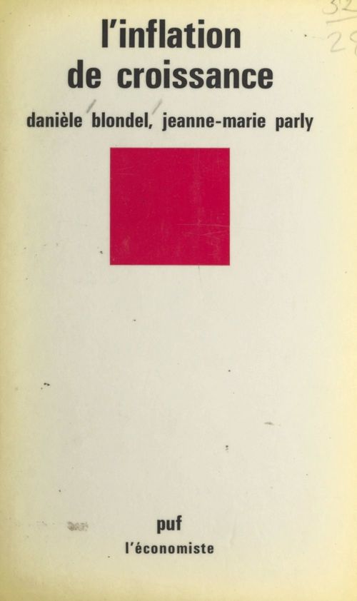 ebook cover of L'inflation de croissance, by Daniele Blondel, Jeanne-Marie Parly