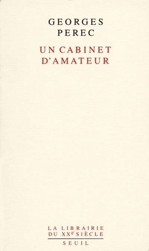 Couverture ebook de Un cabinet d'amateur, de Perec Georges