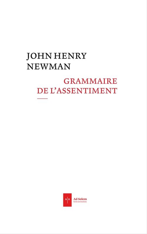 ebook cover of Grammaire de l'assentiment, by John henry Newman