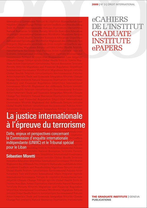 ebook cover of La justice internationale à l'épreuve du terrorisme, by Sébastien Moretti
