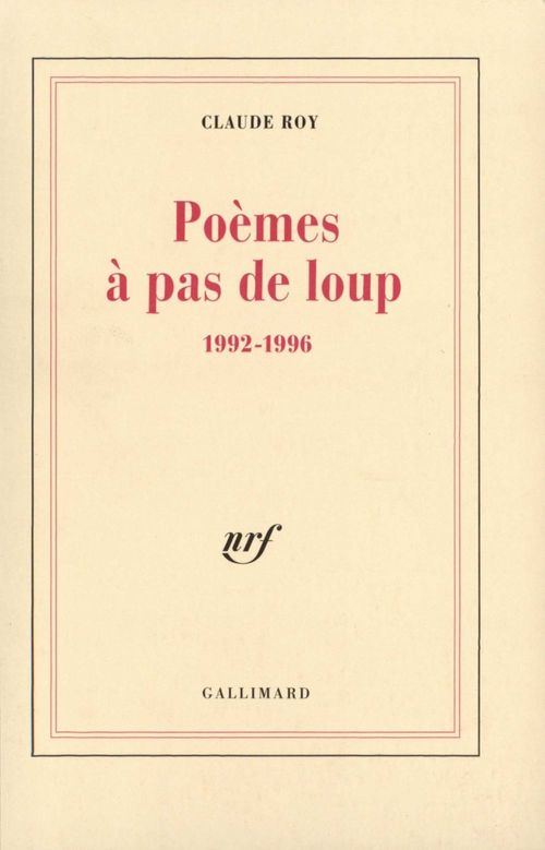 ebook cover of Poèmes à pas de loup. 1992-1996, by Claude Roy