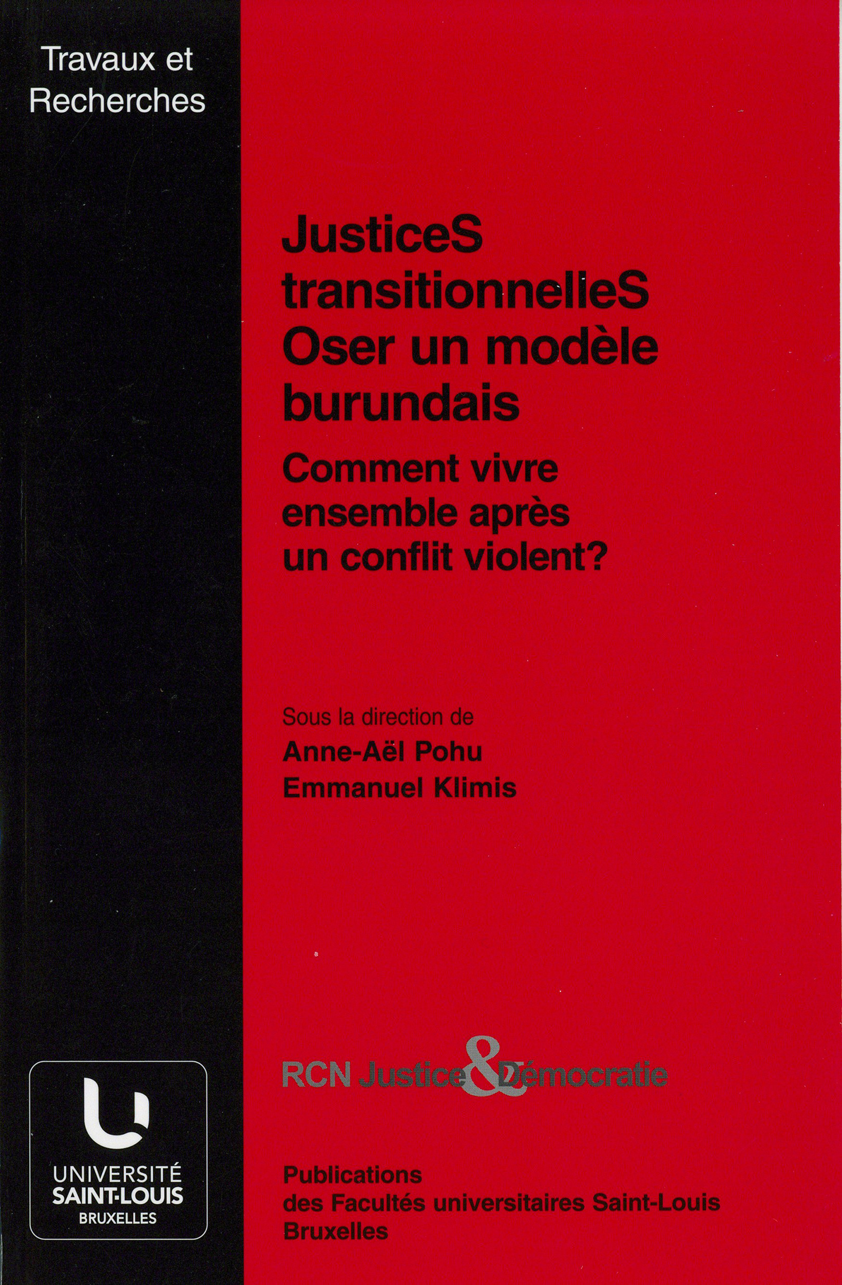 ebook cover of JusticeS transitionnelleS. Oser un modèle burundais, by