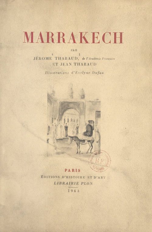 Couverture ebook de Marrakech, de Jean Tharaud, Jérôme Tharaud