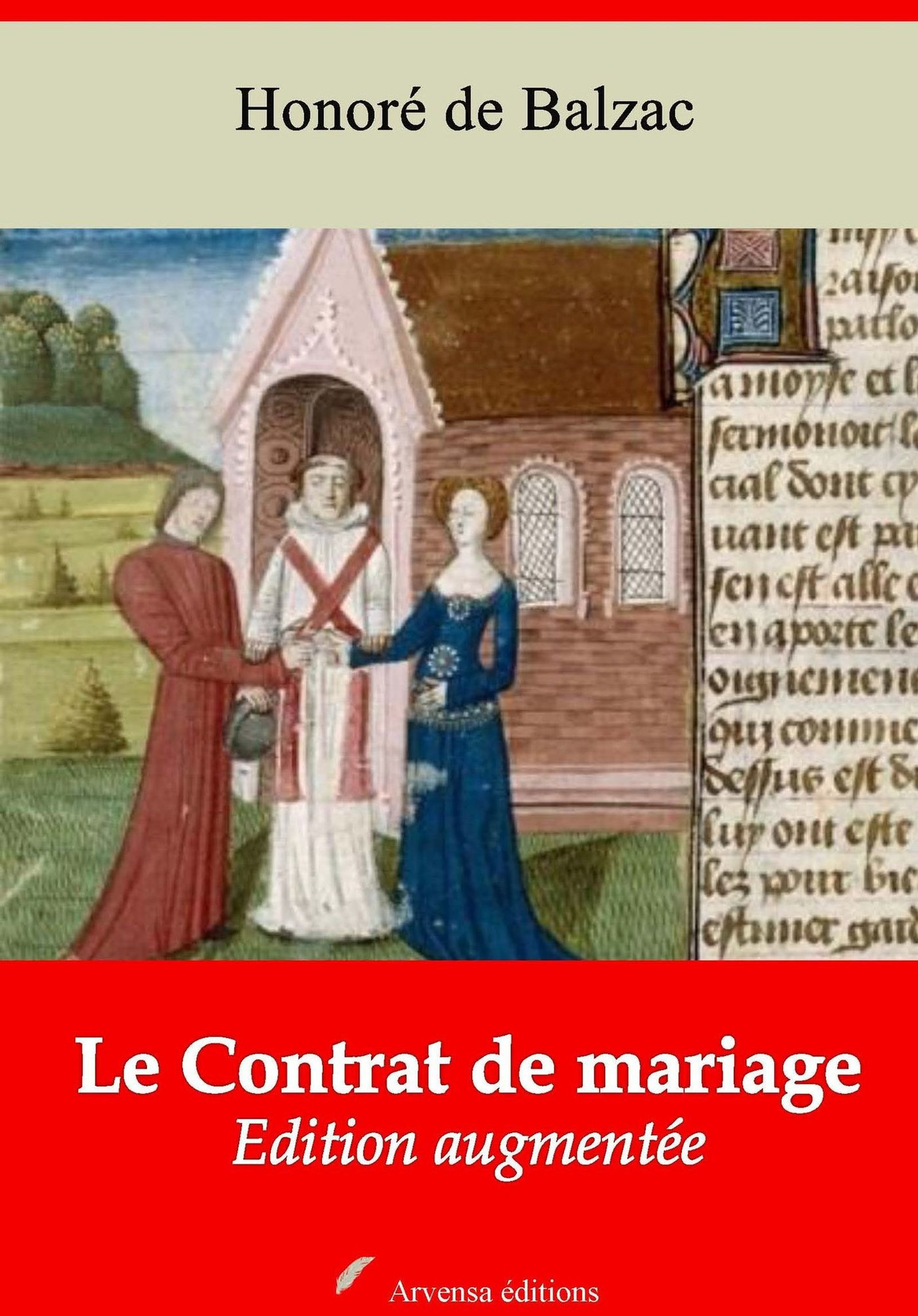 Couverture ebook de Le Contrat de mariage - suivi d'annexes, de Honore De Balzac