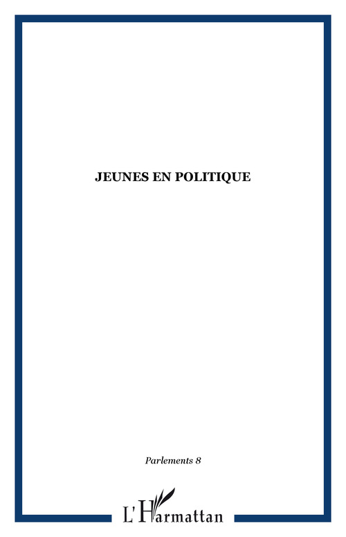 Couverture ebook de Jeunes en politique, de Collectif